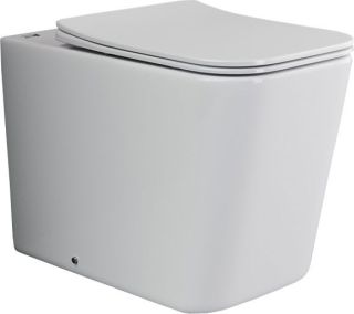 Приставной унитаз Ceramica Nova Cubic CN1809 безободковый белый